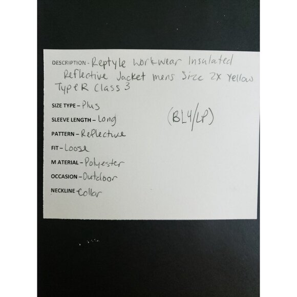 Reptyle Workwear Reflective Jacket & PIP Overalls Set Mens 2X Yellow A - Picture 16 of 16